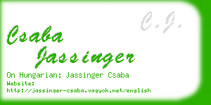 csaba jassinger business card